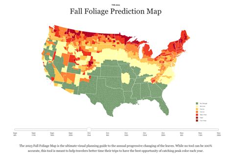 When The 2023 Fall Foliage Prediction Map Expects Peak Color Afar