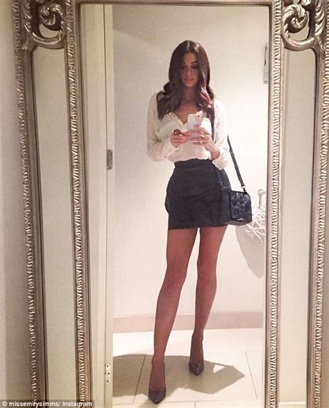 Emily Simms Posts Selfie Flaunting Very Long Legs Daily