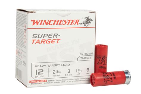 winchester 12 ga 2 3 4 inch 1 1 8 oz 8 super target 25 box vance outdoors