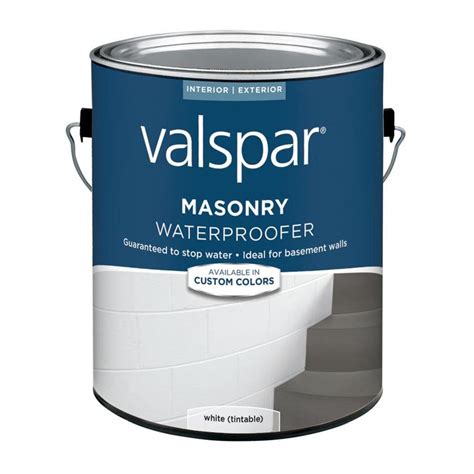 Valspar Masonry Waterproofer White Flat Latex Interiorexterior Paint