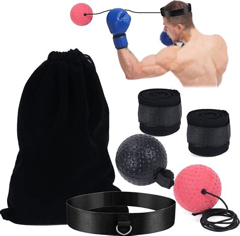 2 3pack boxing fight ball with head band reflex reaction speed training musc lo sporting goods
