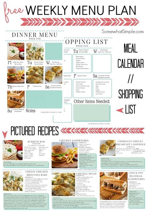 Meal Plan Template Easy Meal Planning Ideas Dinner Menu Planning