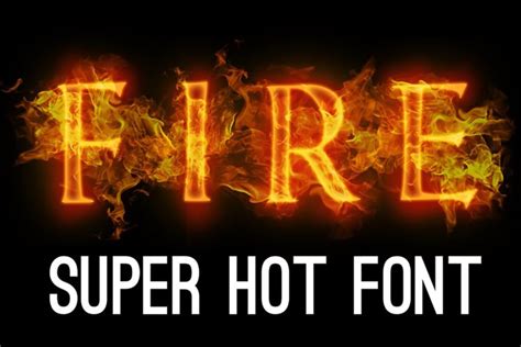 Fire Font Burning Letters Alphabet