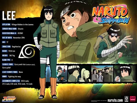 Naruto Characters Rock Lee