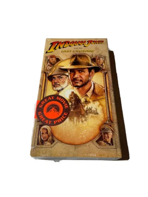 Indiana Jones And The Last Crusade Vhs Sealed Yellow Watermark