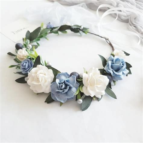If you're still in two minds about dusty blue flowers and are thinking about choosing a similar product, aliexpress is a great place to compare prices and sellers. Boho dusty blue headpiece Bridal blue flower crown Dusty ...