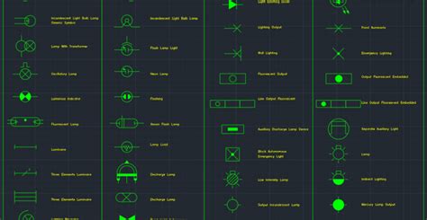 Electric Lighting Symbols Free Cad Block And Autocad Drawing