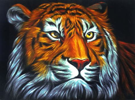 Tiger Face Oil Painting ~ Pict Art