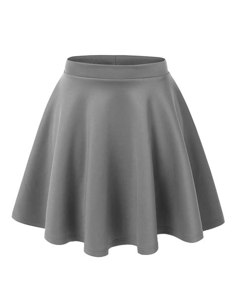 made by johnny women s basic versatile stretchy flared casual mini skater skirt xs 3xl plus size