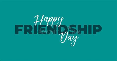 Happy Friendship Day Hand Drawn Vector Lettering Design Perfect For