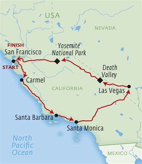 California Classic Usa West Coast In 2020 Road Trip Map Road Trip