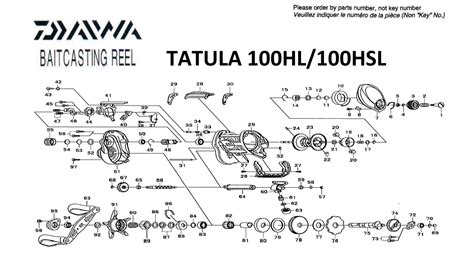 Daiwa Tatula Schematics Most Complete Fishing Reels Schematics