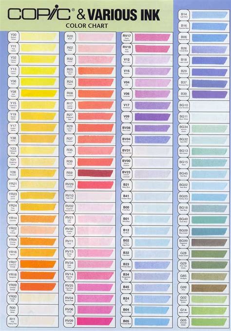 Copic Marker Art Copic Marker Color Chart Copic Pens