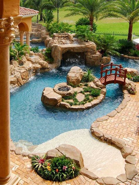 How much does it cost to move? Lazy River Pool On Home Ideas 1 | Ponds backyard, Backyard ...