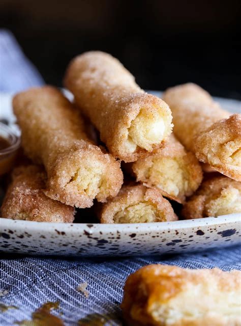 Cream Cheese Churro Rollups Easy Cream Cheese Filled Churro Recipe