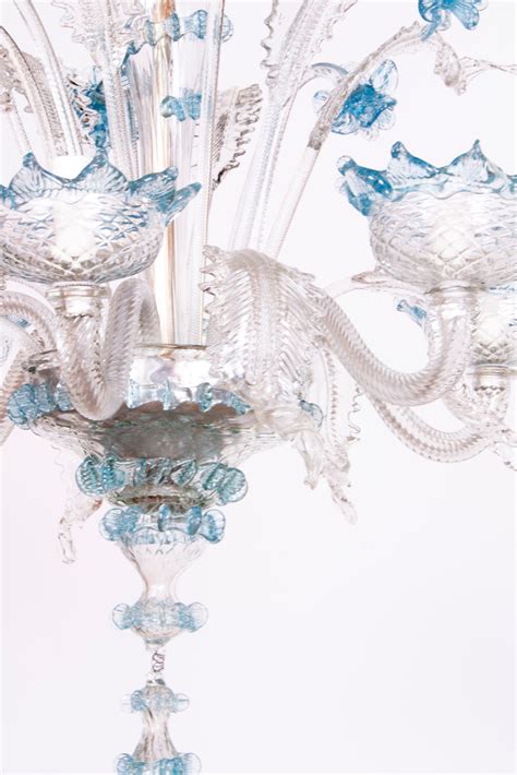 Venetian Blue Glass Chandelier Appleton Antique Lighting