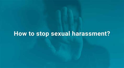 How To Stop Sexual Harassment