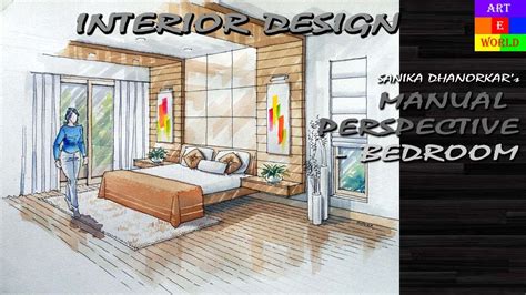 14 Manual Rendering 2 Point Interior Perspective Drawing And Rendering