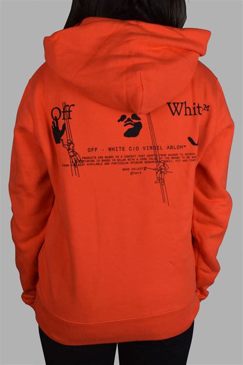 Pull De Luxe Femme Sweatshirt Logo Workers Orange Off White