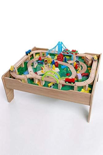 Top 10 Wooden Train Table Uk Kids Play Trains And Trams Sybular