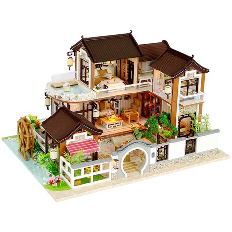 The most fashionable and detailed diy miniature houses in the world. New Diy Miniature Dollhouse Wooden Miniature Handmade Doll ...