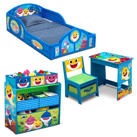 This beautiful piece of furniture is the perfect piece for your kids room. Baby Shark Tour 4-Piece Room-in-a-Box Bedroom Set by Delta ...