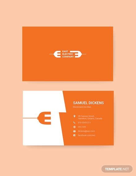 Your electrician business card can be a simple tool to communicate your contact details or you can expand it slightly to list a range of services you provide making it a mini promotional brochure. Modern Electrician Business Card | Modern business cards ...