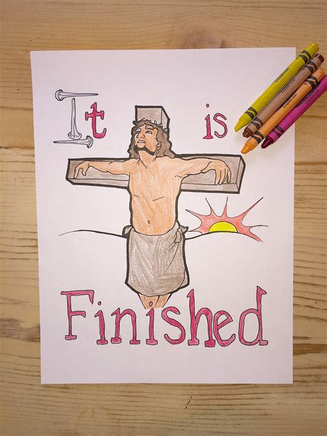 Jesus On The Cross Coloring Page Childrens Ministry Deals