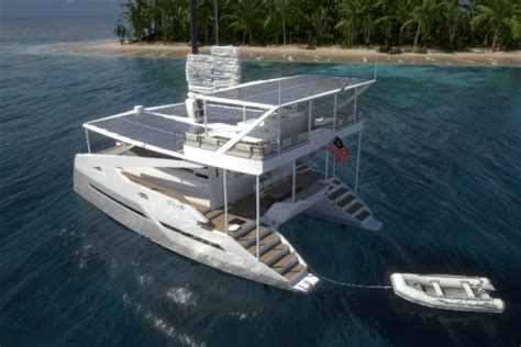 Zen 50 The First Electro Solar Pleasure Catamaran Equipped With A Wing