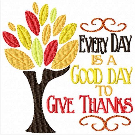 Give Thanks Every Day Machine Embroidery Design Etsy Machine