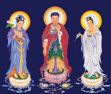 Sharing Poster Buddha Three Pure Land Sages