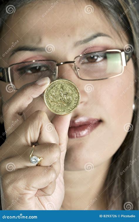 Girl With Coin Stock Photo Image Of Cash Deposit Paying 8293726