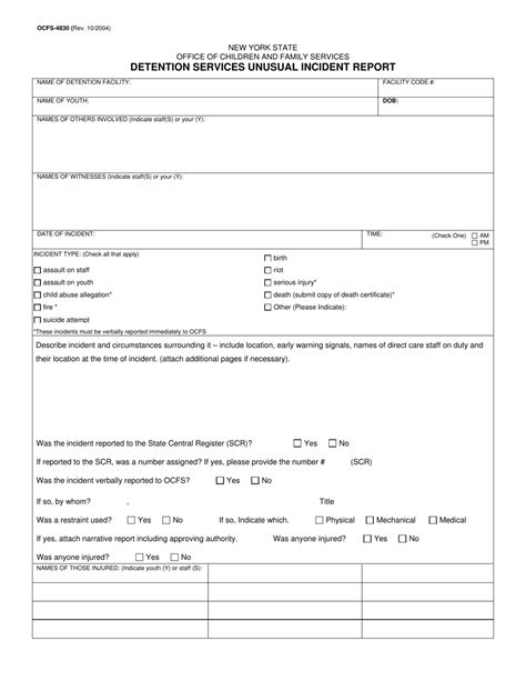 Form Ocfs 4830 Fill Out Sign Online And Download Printable Pdf New