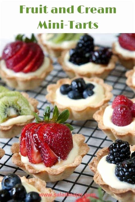 Shortbread Crusted Tarts Filled With A Light Creamy Custard Filling And Topped With Fresh Fruit