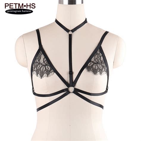 Womens Fashion Sexy Lace Sheer Bondage Lingerie Cage Bralette Crop Tops