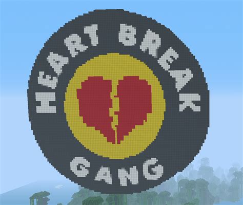 Hbg Heartbreak Gang Minecraft Pixel Art Made By Fakeuniform Sports