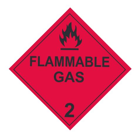 Class 2 1 Flammable Gas Label LK Printing