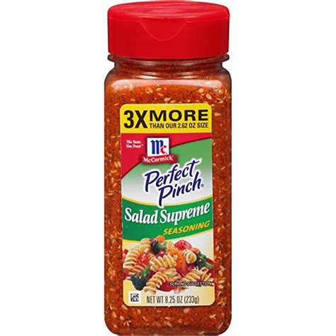 Combine 1 pound cooked pasta, 8 ounces italian dressing and 4 tablespoons. Amazon.com : McCormick Salad Supreme Seasoning, 8.25 OZ ...