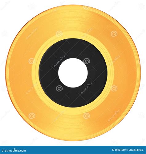 Gold Record With White Label Stock Photo Image Of Rock Object 68204660