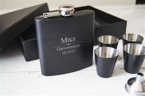 Maybe you would like to learn more about one of these? Personalized Flask Set with Shot Glasses gift box with | Etsy