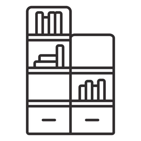 Home Bookshelf Stroke Transparent Png And Svg Vector File