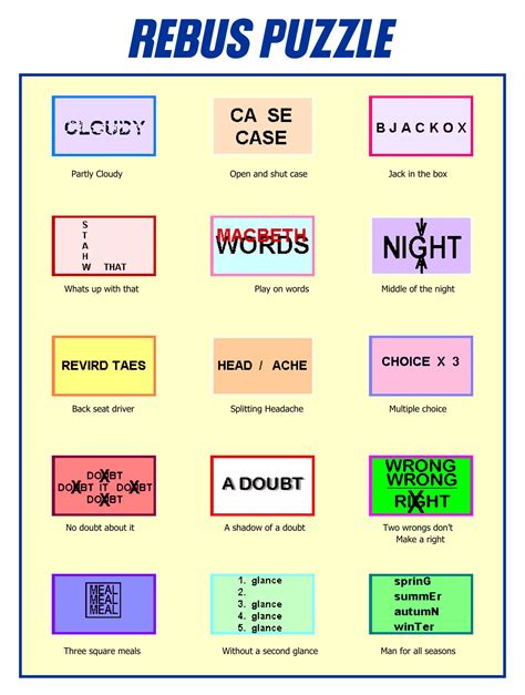 10 Best Printable Rebus Puzzles With Answers Printablee Com 180 Free Printable Rebus Puzzles