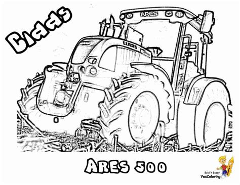 Print Out This Claas Ares 500 Tractor Coloring Page Lawd A Mercy