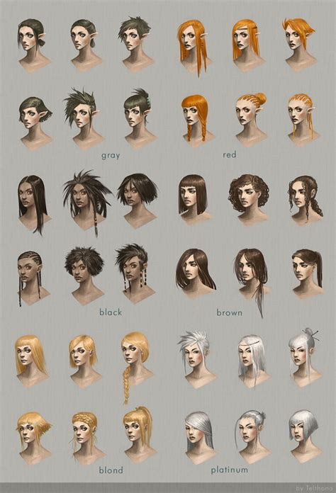 Hairstyle Concept Art By Telthona On Deviantart Monster Concept Art