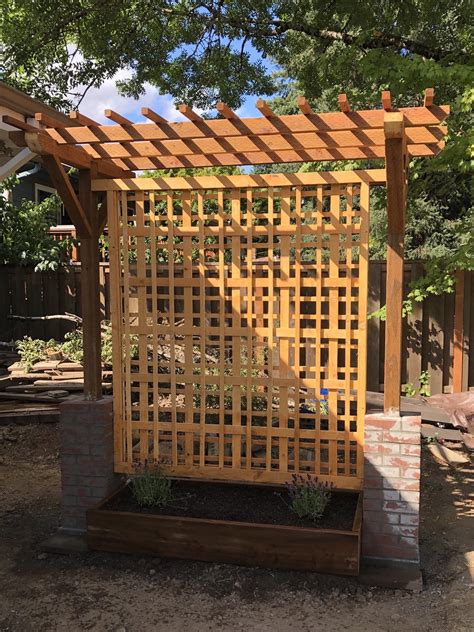 A Trellis Privacy Screen I Built Eventually Will Put In A Patio And