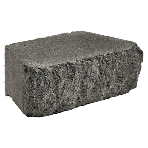 Anchor Carlton 10 In X 6 In X 3 In Charcoal Concrete Retaining Wall