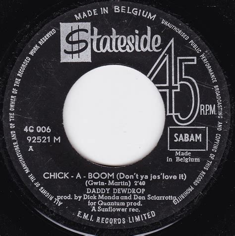 Daddy Dewdrop Chick A Boom Dont Ya Jes Love It 1971 Vinyl Discogs