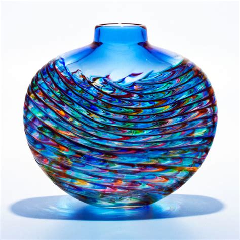 Coloured Glass Vases Optic Rib By Michael Trimpol Boha Glass