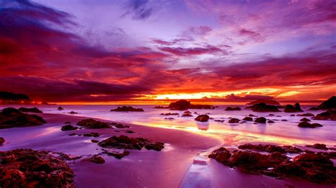 Purple Sunset Desktop Wallpaper Wallpapersafari