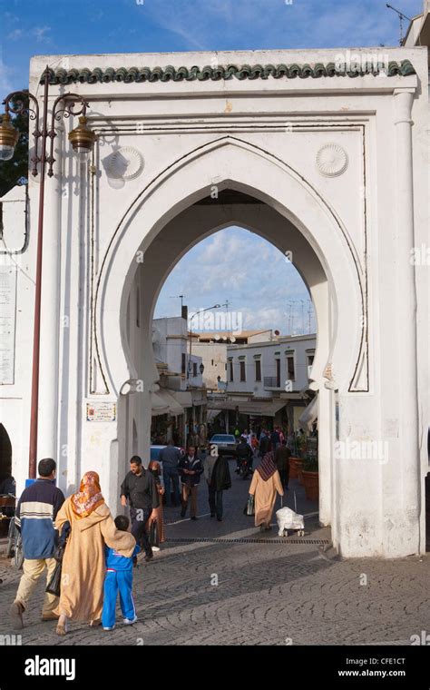 Bab El Fahs Medina Gate Tangier Morocco North Africa Africa Stock